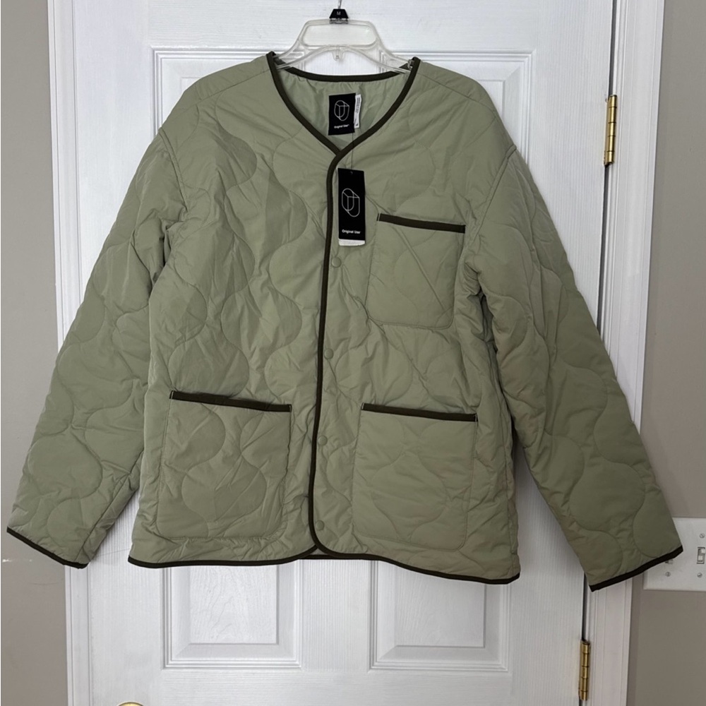 Original Use Men’s Quilted Jacket Light Olive/Sage Color Size Large NWT